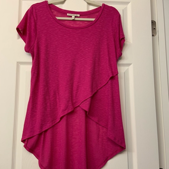 Express One Eleven pink ribbed top - Picture 2 of 5